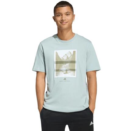 T-shirt ADIDAS pour homme, coupe classique, 100% coton, manches courtes, imprimé