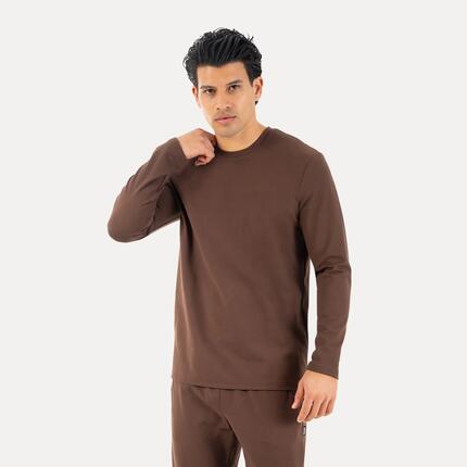 Herren Longsleeve Xion Braun