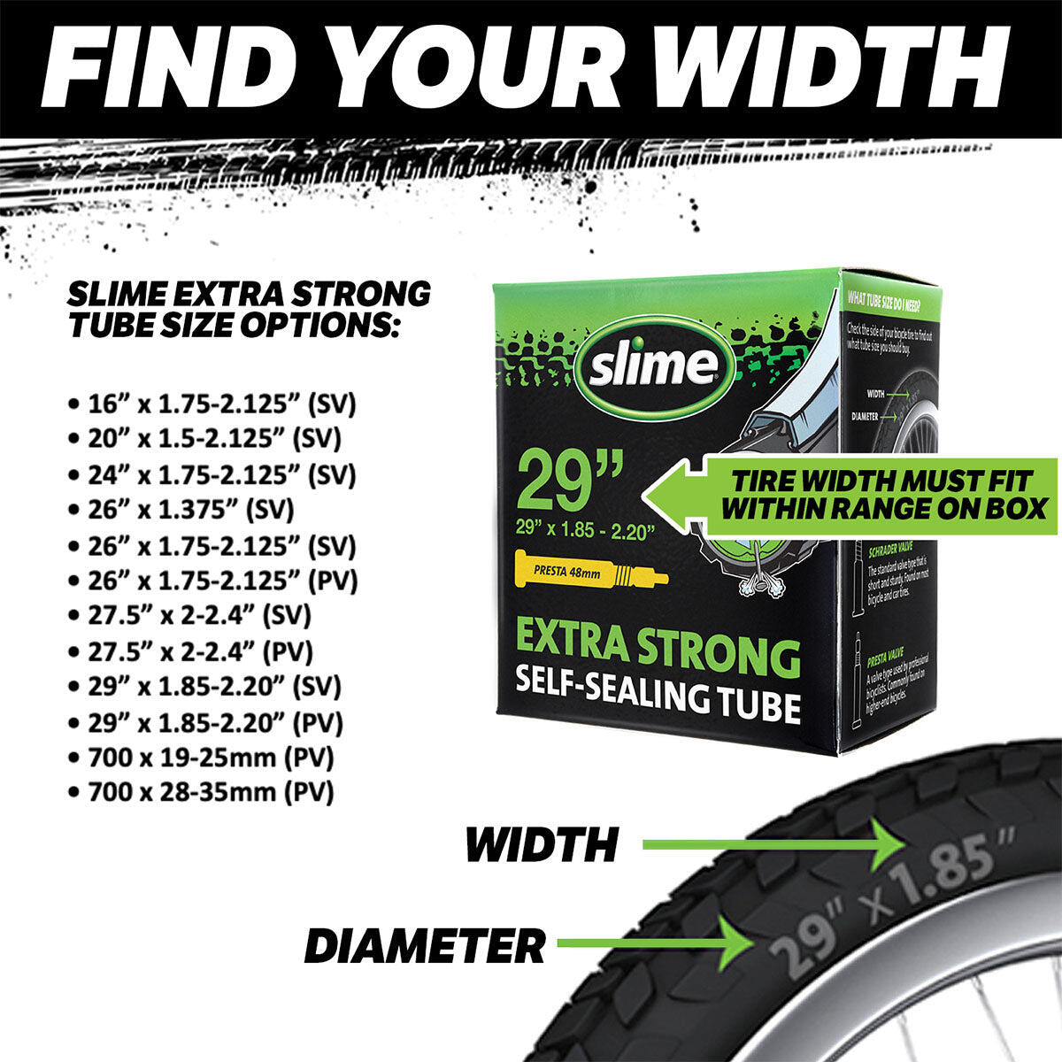 Slime camera d’aria aut sigillante 16" 35 mm Schrader 7/7