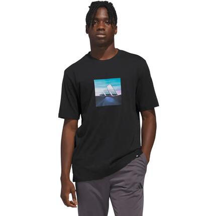 T-shirt homme ADIDAS 100% coton, coupe regular, col rond, manches courtes