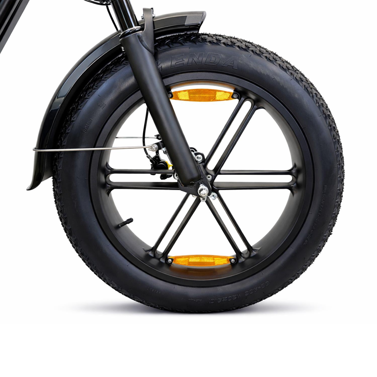 Bicicleta elétrica PIXAR M9 com porta-bagagens dianteiro e bateria de 48V 35Ah 3/7