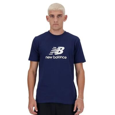 Heren t-shirt new balance sport essentials logo nb navy