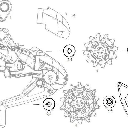 Sram SX/NX Eagle and GX Eagle AXS Rear Derailleur Inner Cage