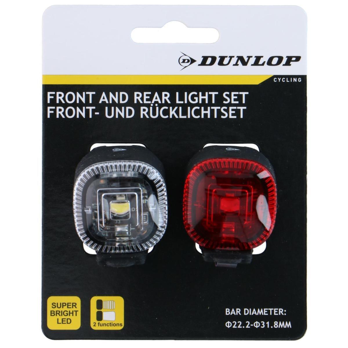 Zestaw lampek rowerowych Dunlop przód tył 5/5