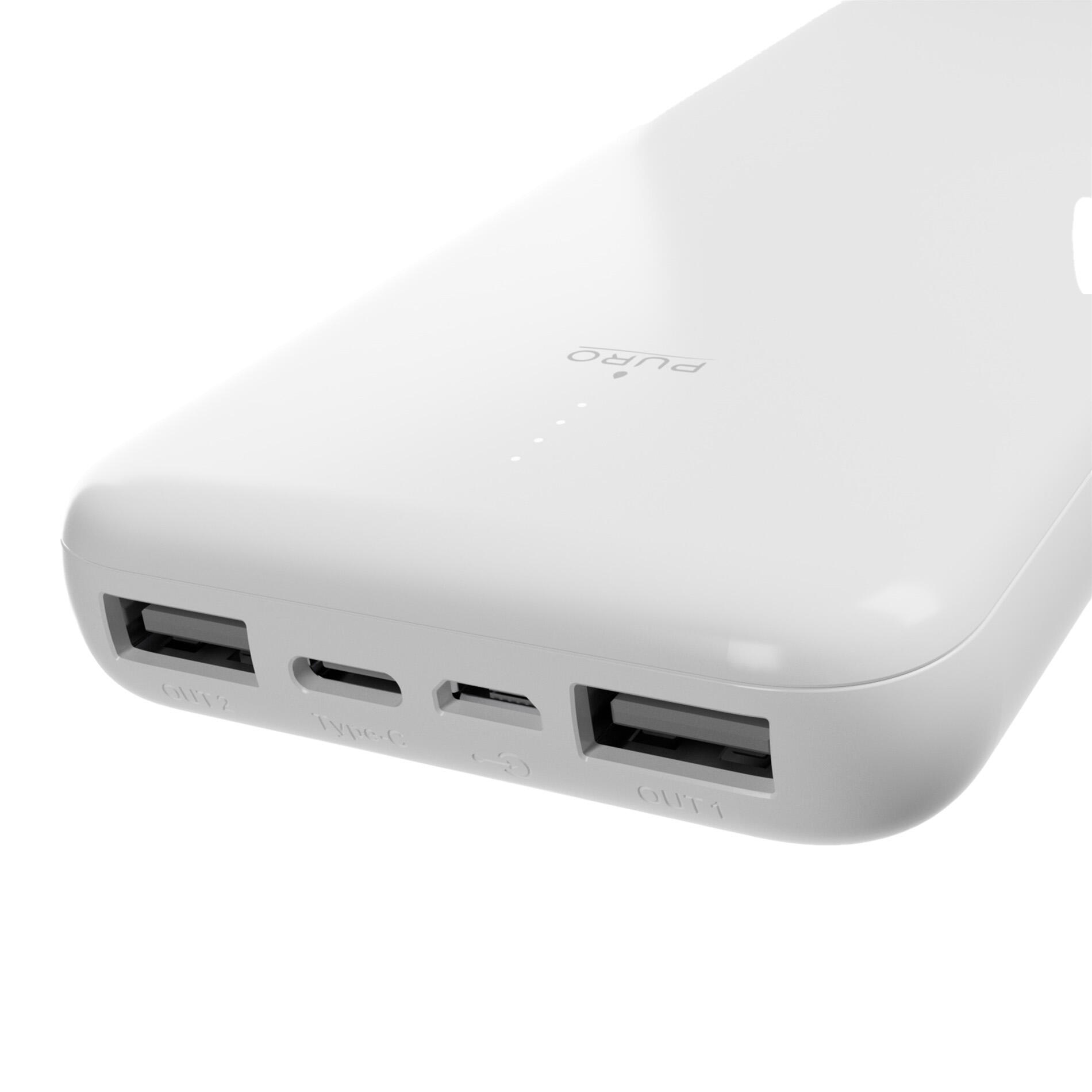 Power Bank 10000mAh  USB-C + 2 USB-A Fast Charge Cavo Incluso 5/7