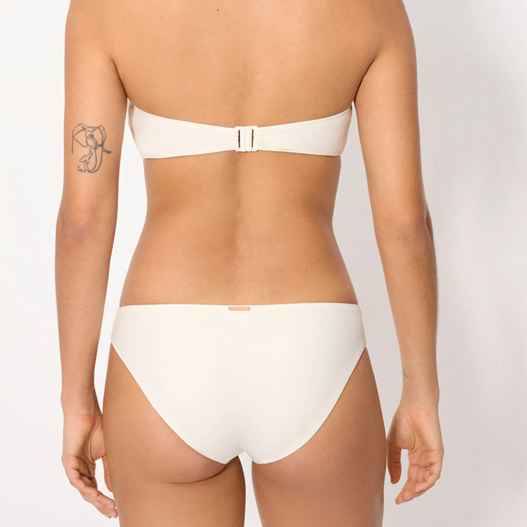 Bas de bikini uni avec détails ivoire 2/4