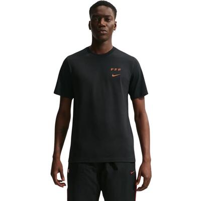 Nike frankrijk heren t-shirt 100% katoen, l, zwart