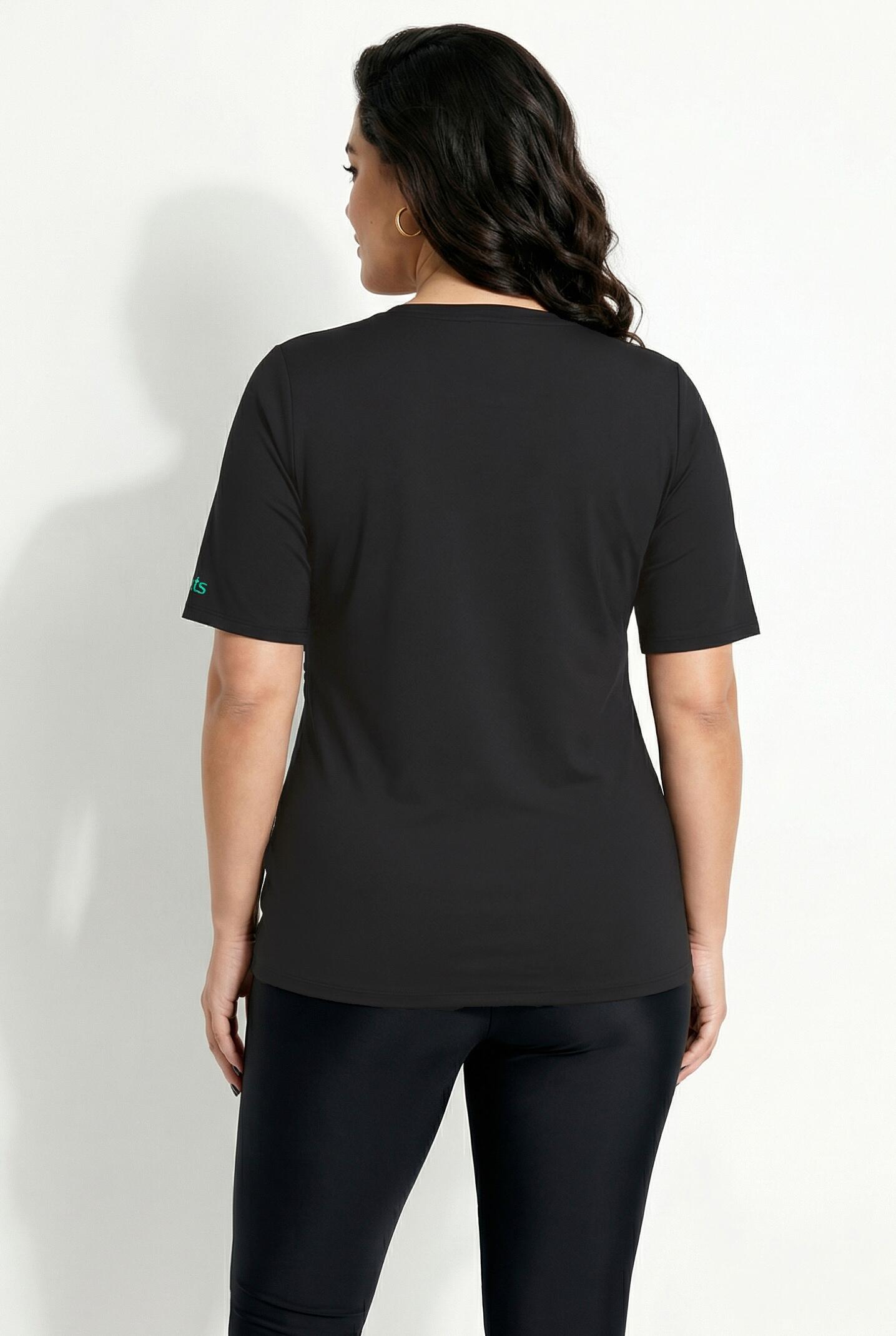 Femme T-shirt technique col en V manches courtes recyclé 2/7