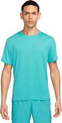 Heren nike dri-fit uv miler jersey met korte mouwen blauw