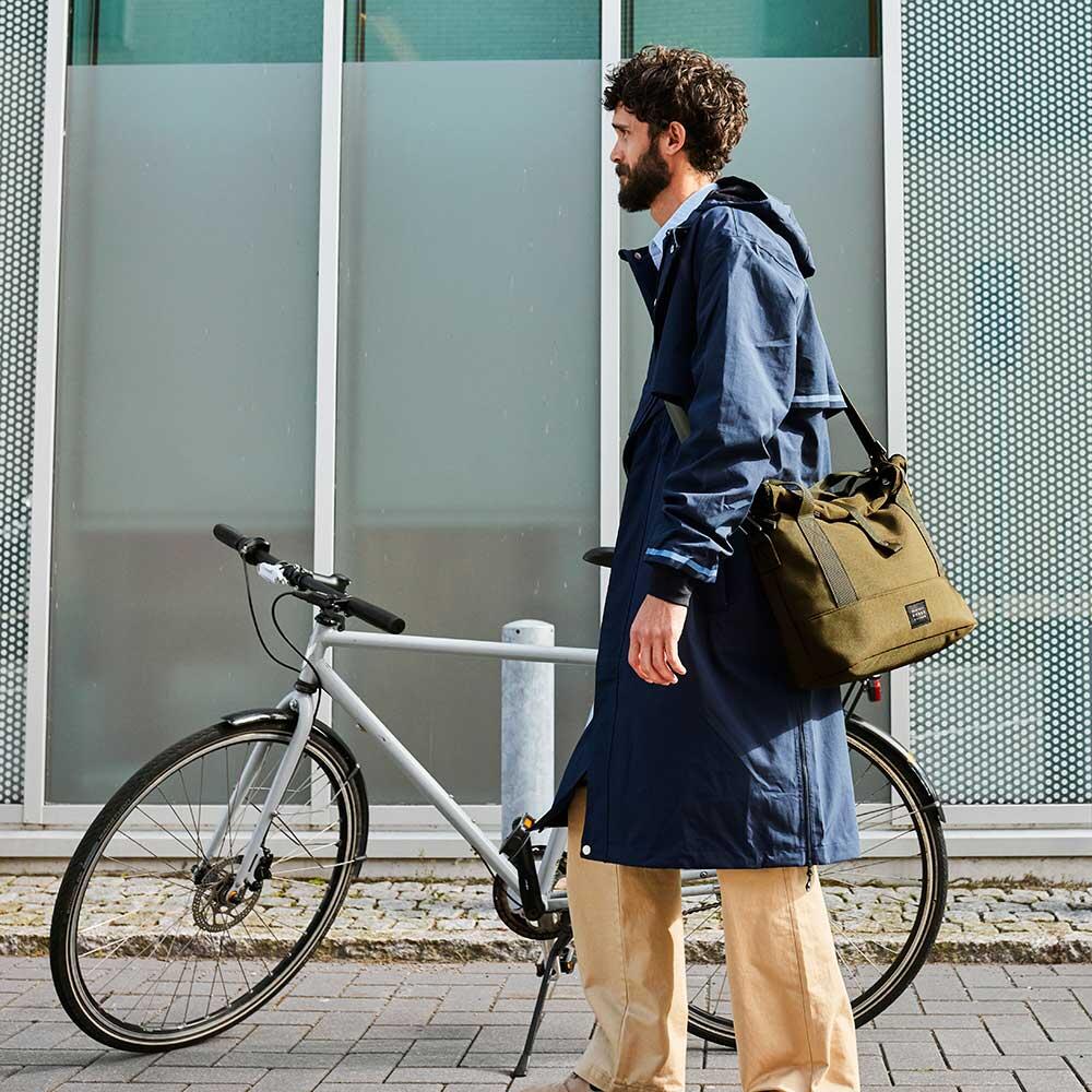Weathergoods Sweden CITY Bike Satchel borsa bici convertibile oliva 3/6