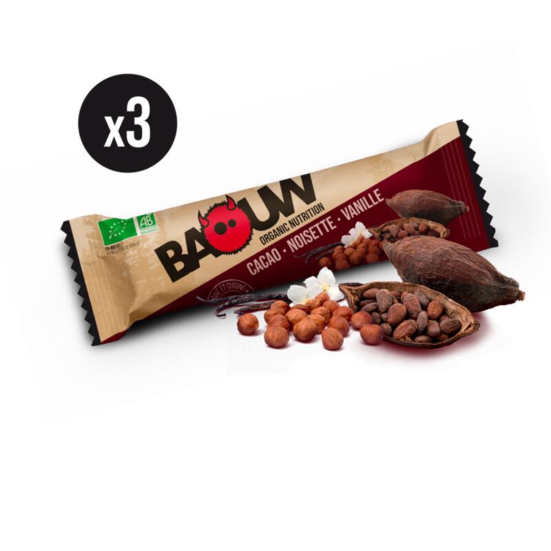 Etui x3 Barres nutritionnelles fruitées Cacao-Noisette-Vanille