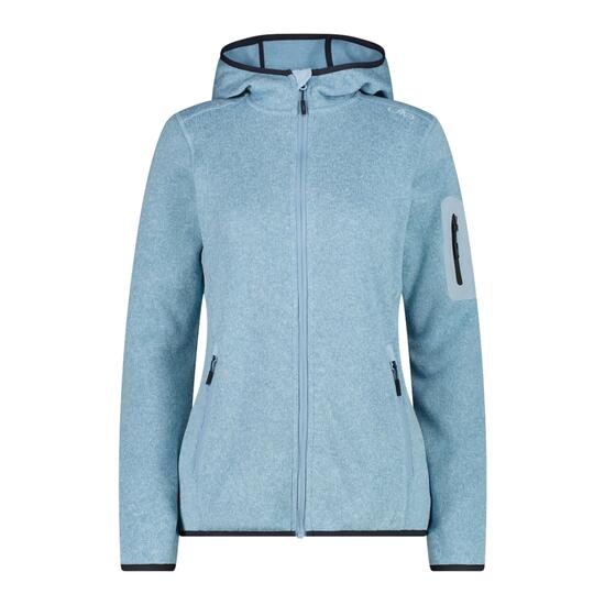 Felpa con cappuccio spesso in maglia mélange donna CMP Knit-Tech