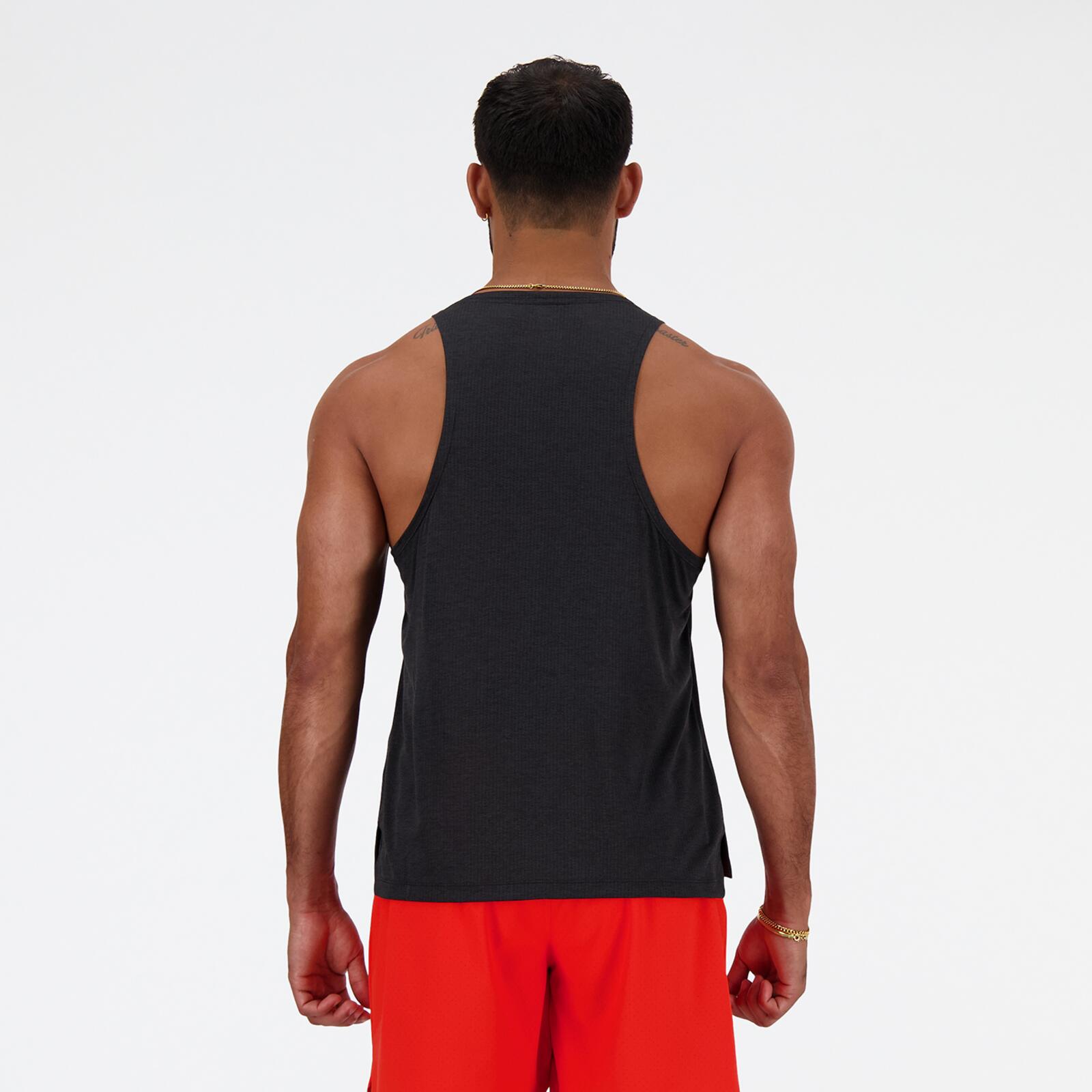 1282 NB Athletics Run Singlet - Unisex, ad asciugatura rapida, Nero 2/3