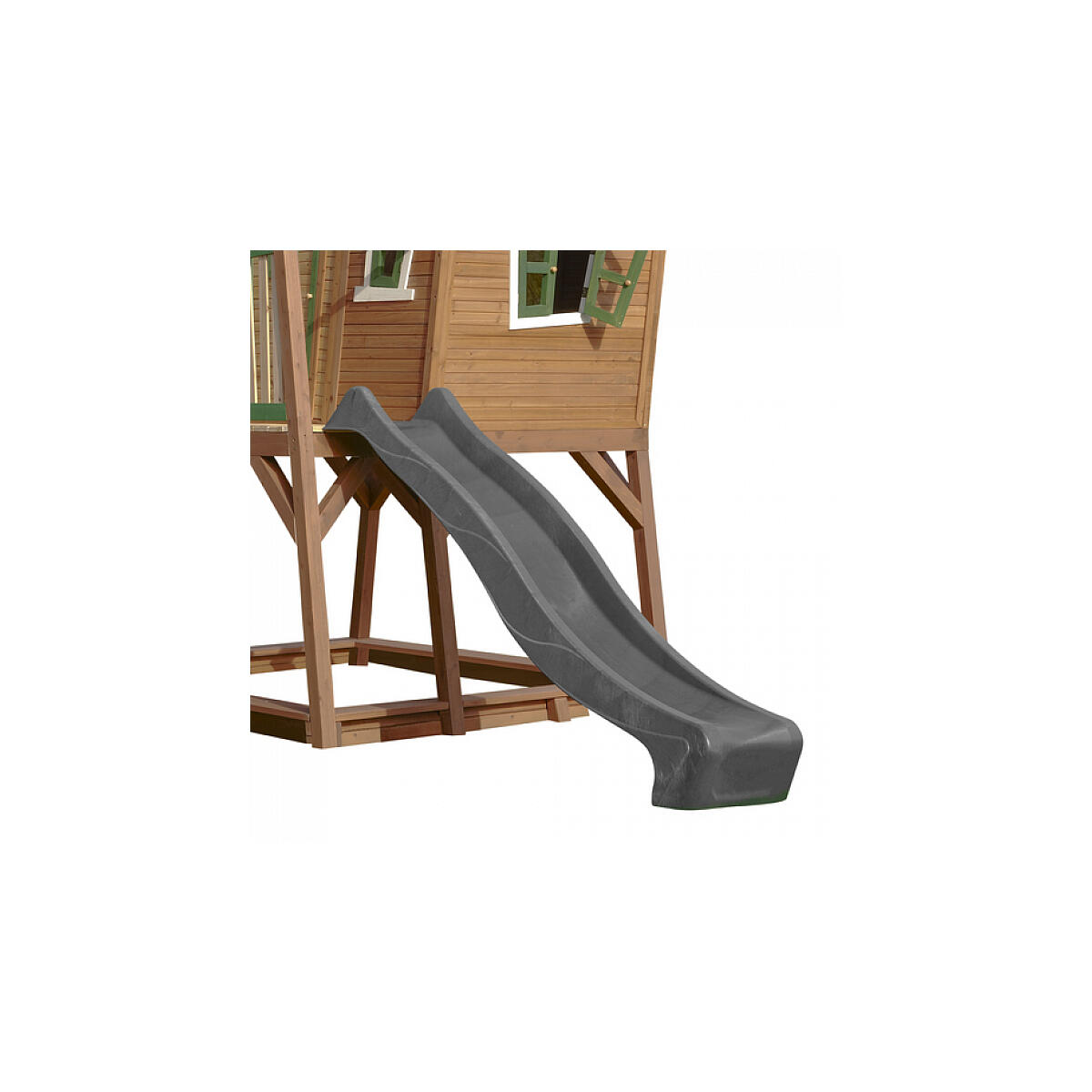 AXI Crooked Max Maisonnette Marron vert Toboggan Gris 3/5
