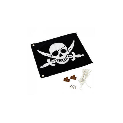 AXI Drapeau pirate cabane noir