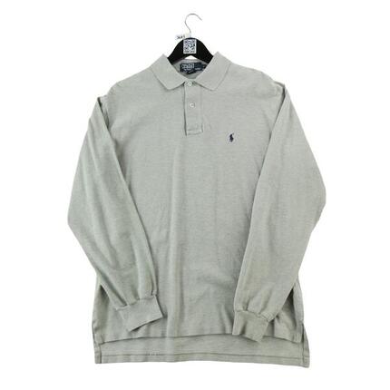 Seconde vie - Polo manches longues Homme Gris - Excellent