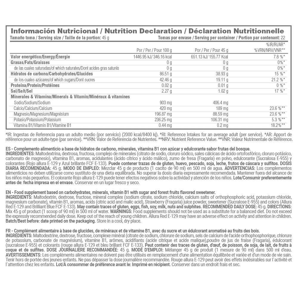 Isotonisches Getränk mit Elektrolyten - 1 kg Waldfrüchte MASMUSCULO 4/4