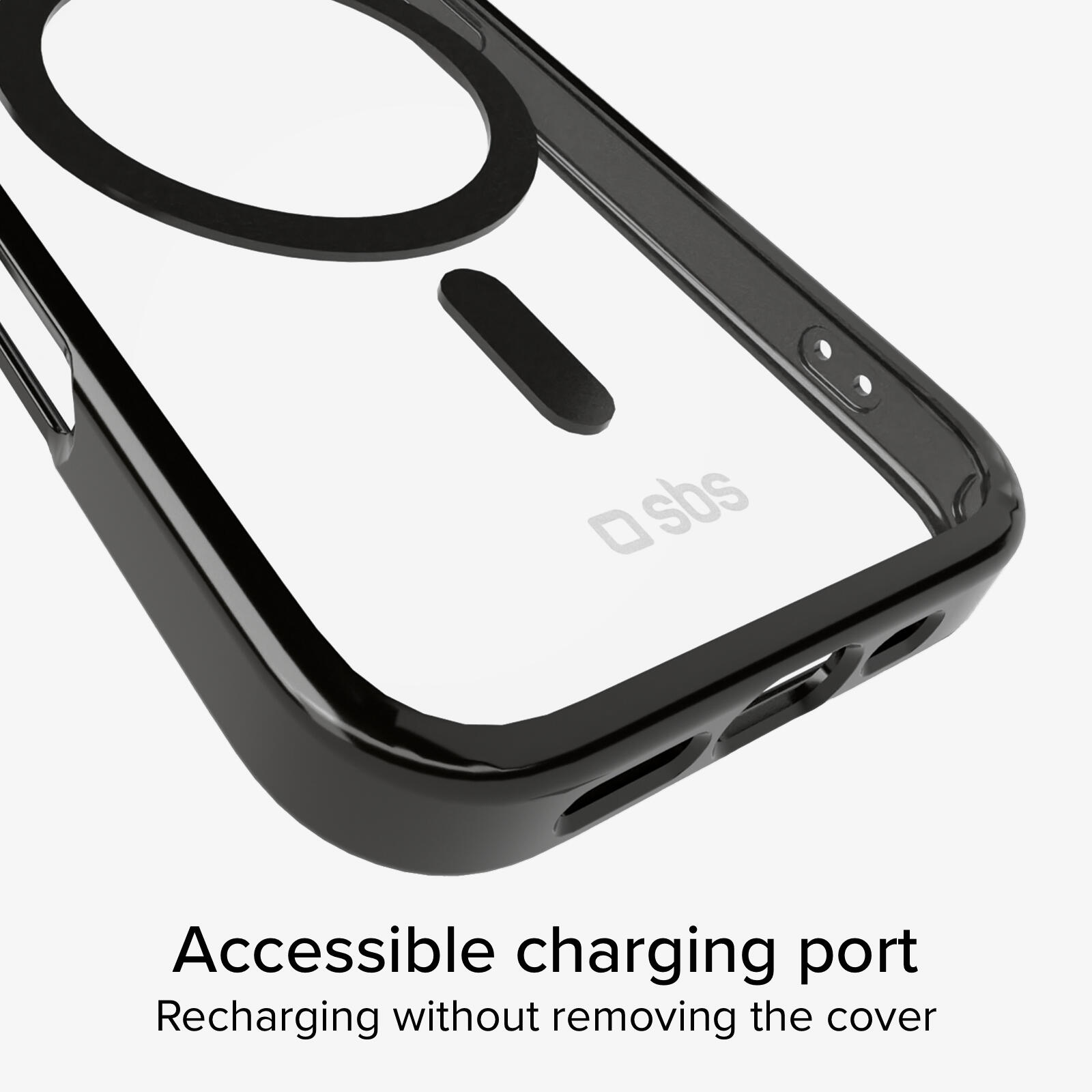 Coque iPhone 16 Pro bords colorés compatible MagSafe 6/7