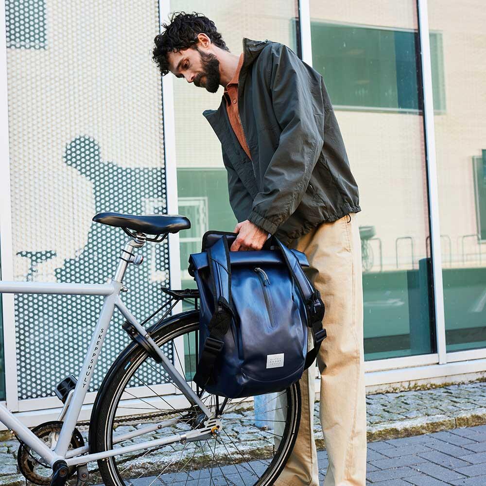 Sac à Dos Vélo Étanche Bleu COMMUTER Bikepack 2/7
