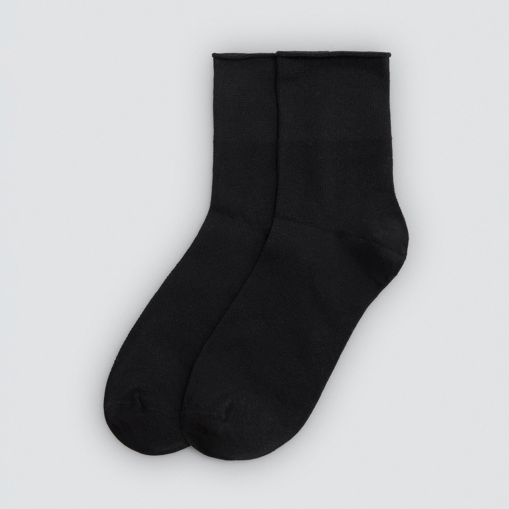 Lot de 3 chaussettes noires unies basiques montantes jusqu'aux genoux 1/2