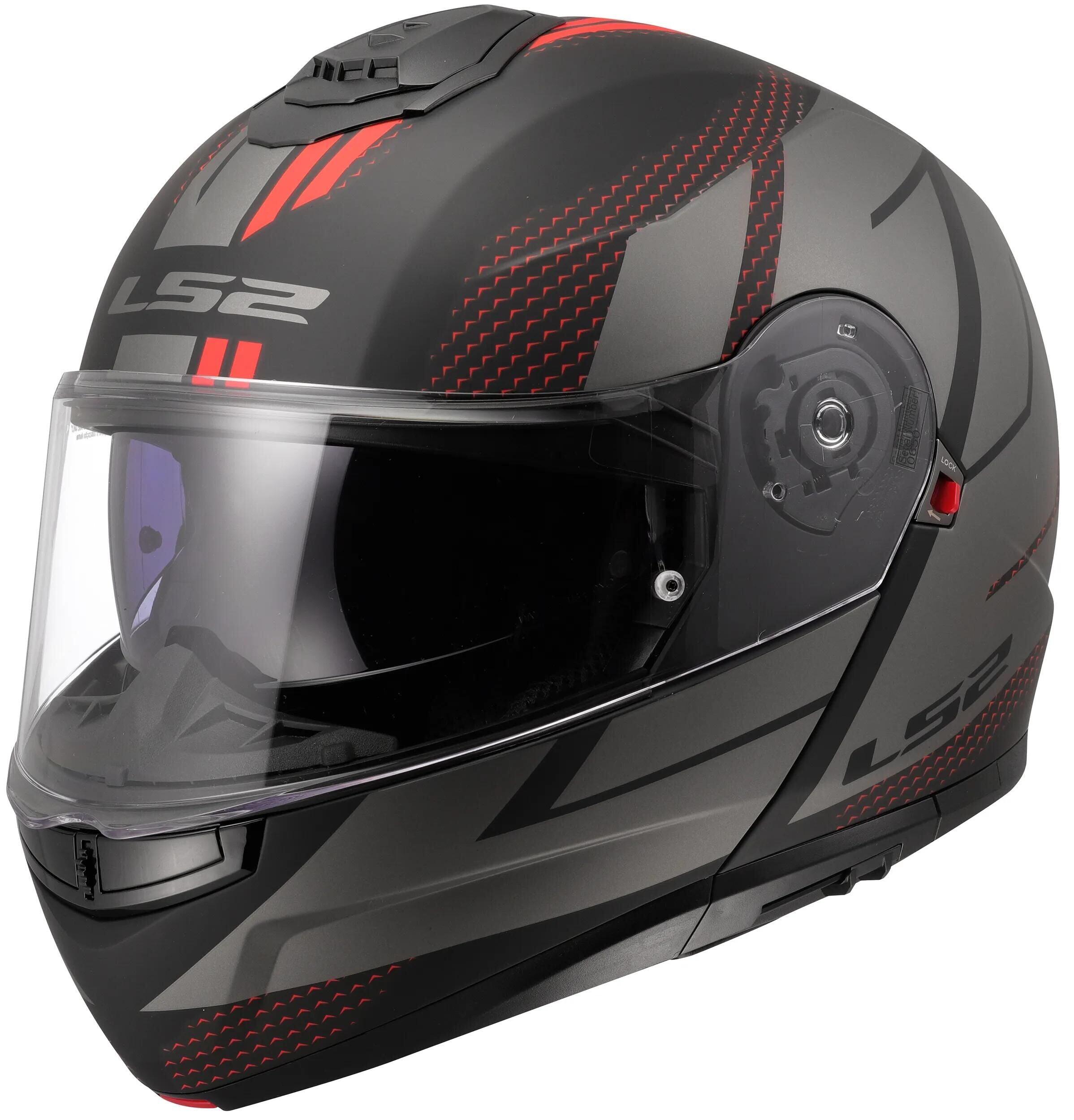 LS2 FF908 Strobe II Capacete modular 3XL Preto mate/Cinzento 2/2