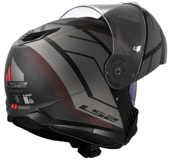 Kask LS2 FF908 Strobe II Code z klapką, 3XL (czarny mat / szary)