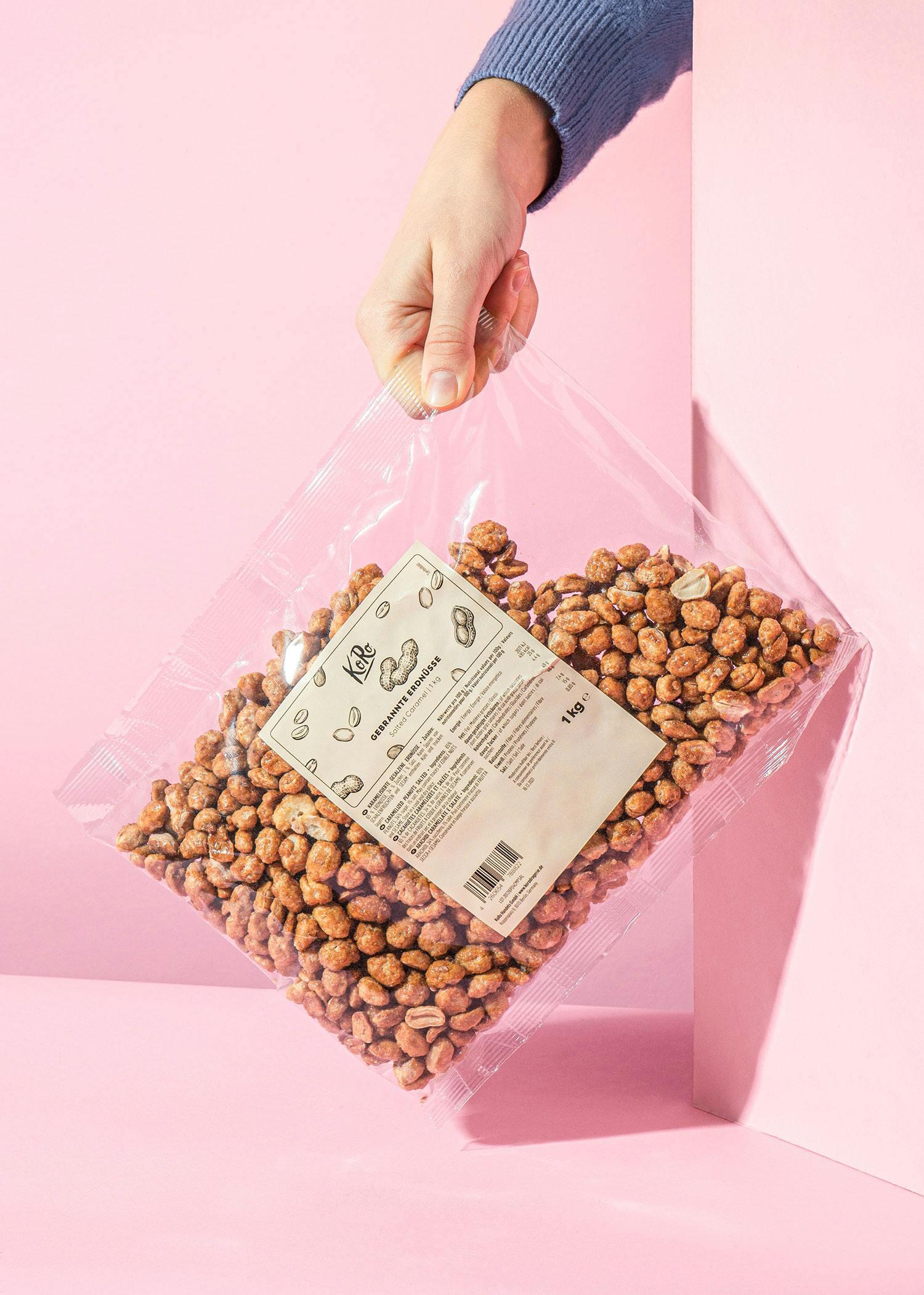 Cacahuètes grillées enrobées de caramel salé 1 kg 6/6