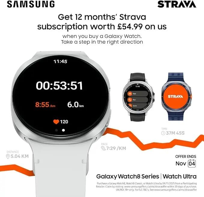 Reloj inteligente Samsung Galaxy Watch8 Graphite 5/7