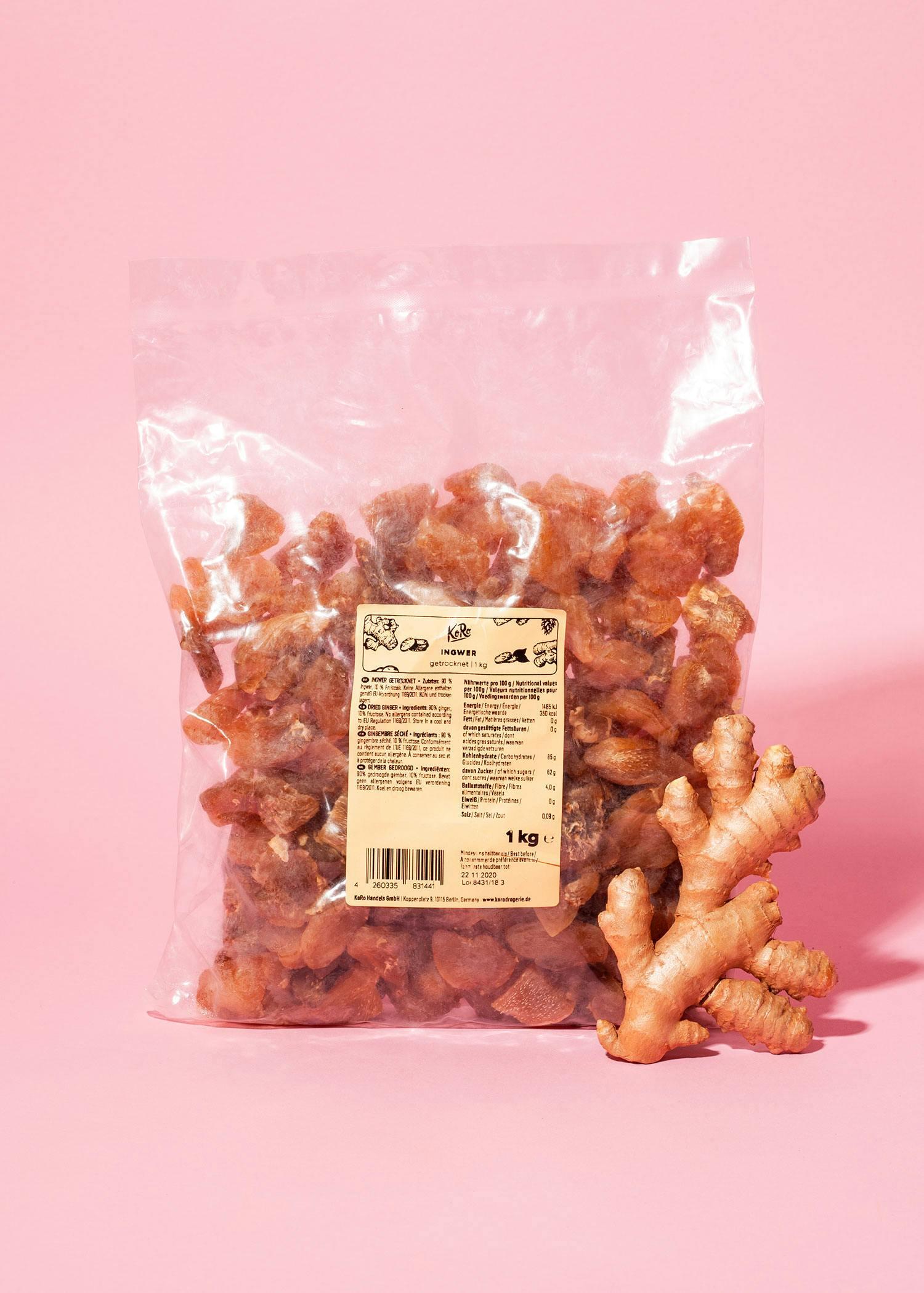 KoRo - Gingembre séché | 1 kg - Fruits séchés sans soufre, emballage économique 2/6