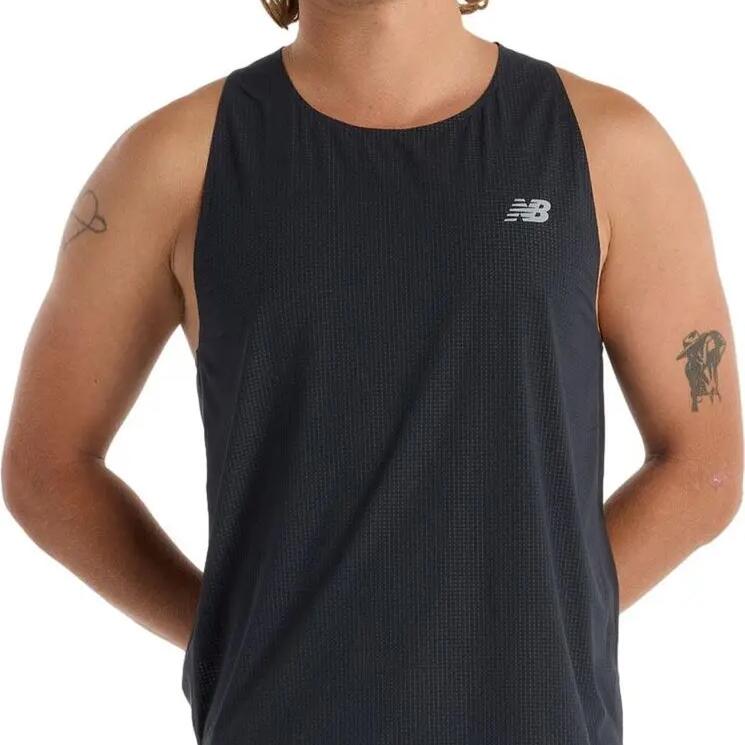 New Balance Race Day Ultra Light Tank Top Black Men's