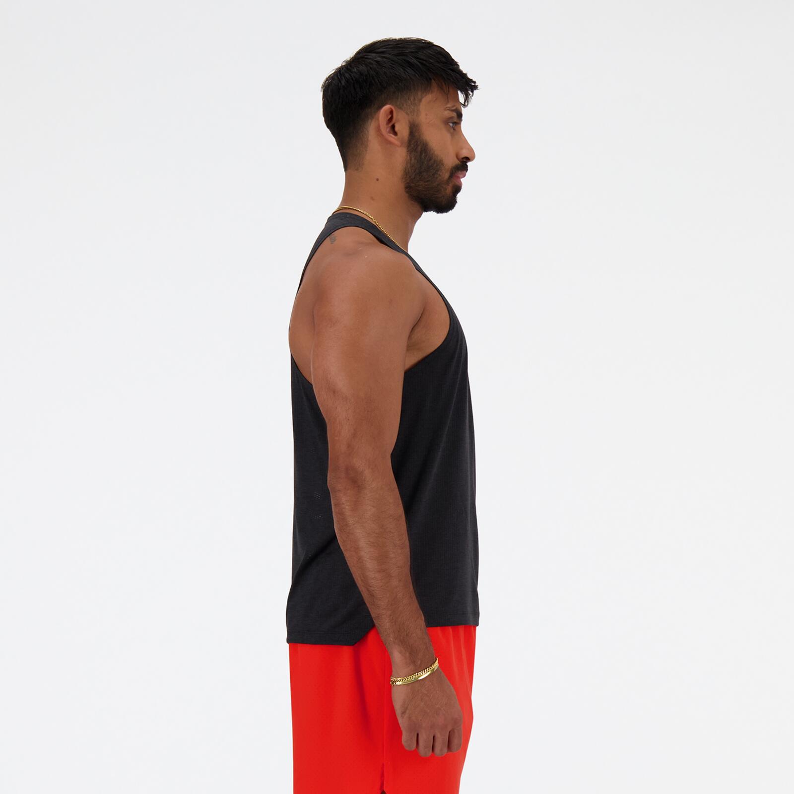 1282 NB Athletics Run Singlet - Unisex, ad asciugatura rapida, Nero 3/3