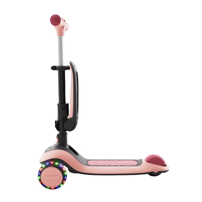 Trotinetă  Kinderkraft HALLEY 2, 3 Roți LED, cu șezut, ROSE PINK 7/15