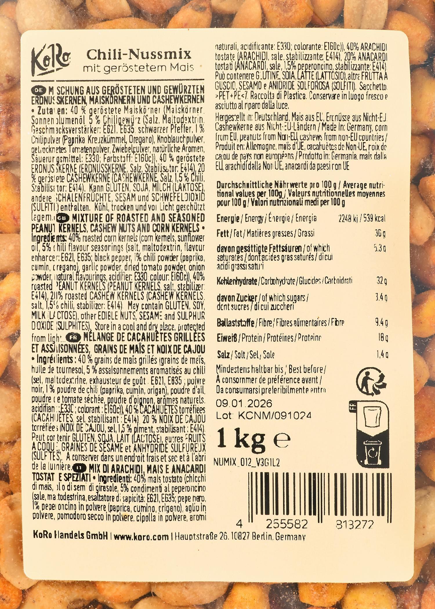 Mélange d’oléagineux épicé 1 kg 6/6