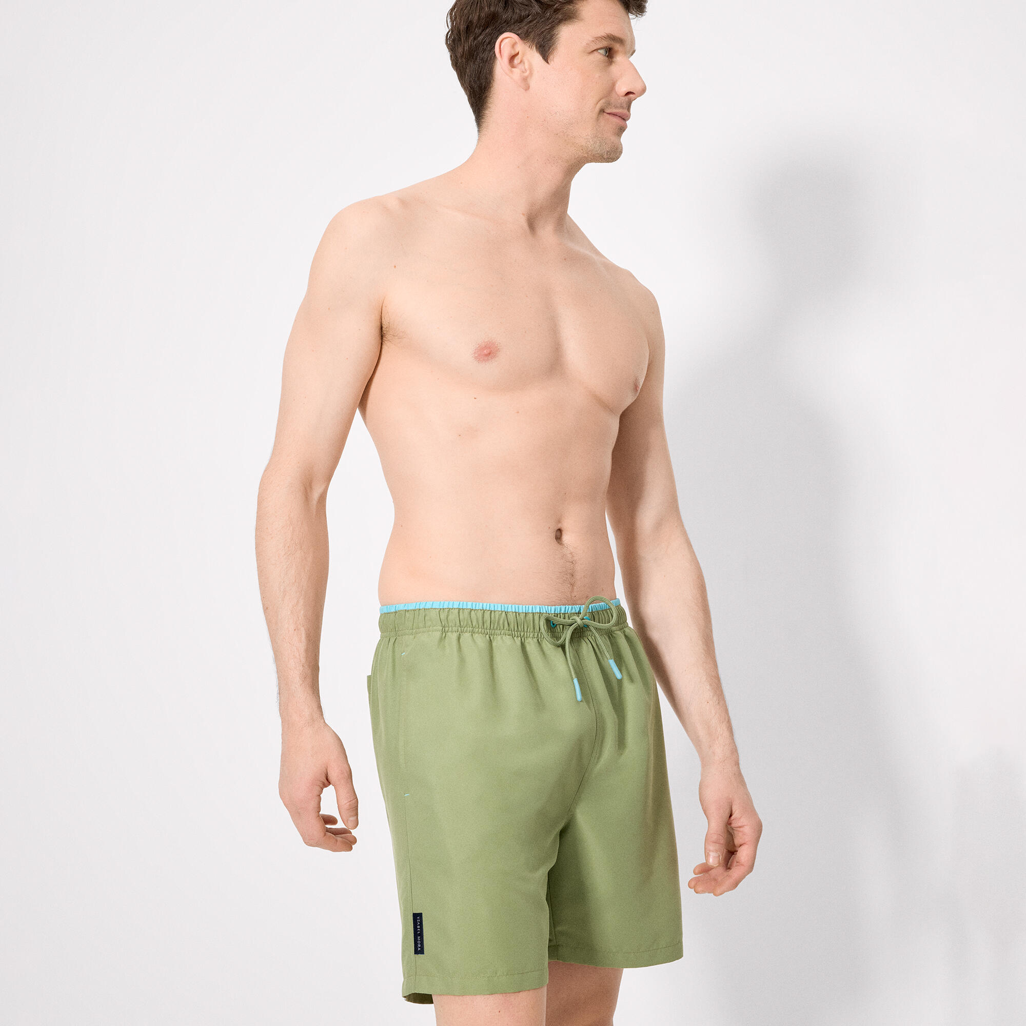 Maillot de bain long vert basique 3/5