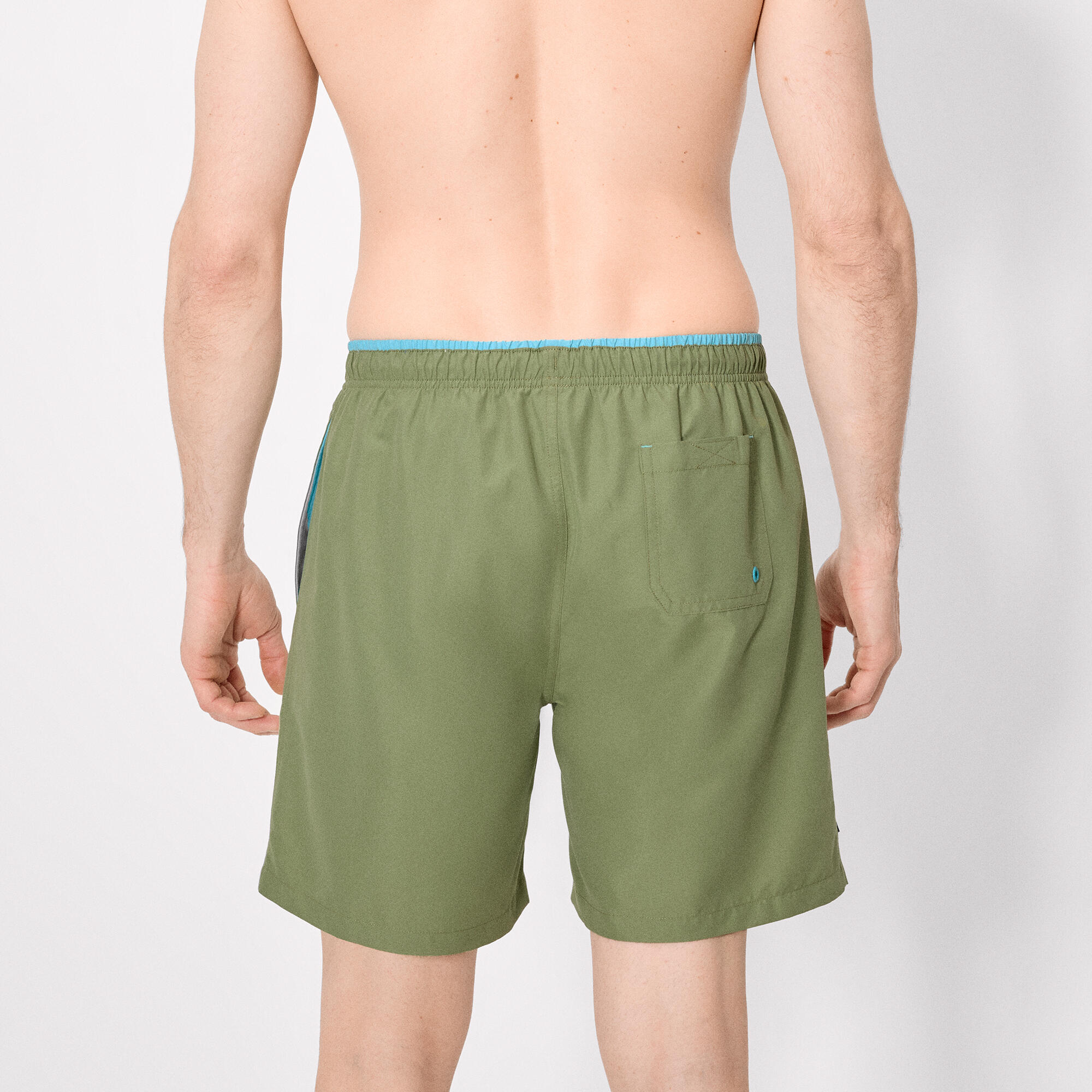 Maillot de bain long vert basique 2/5