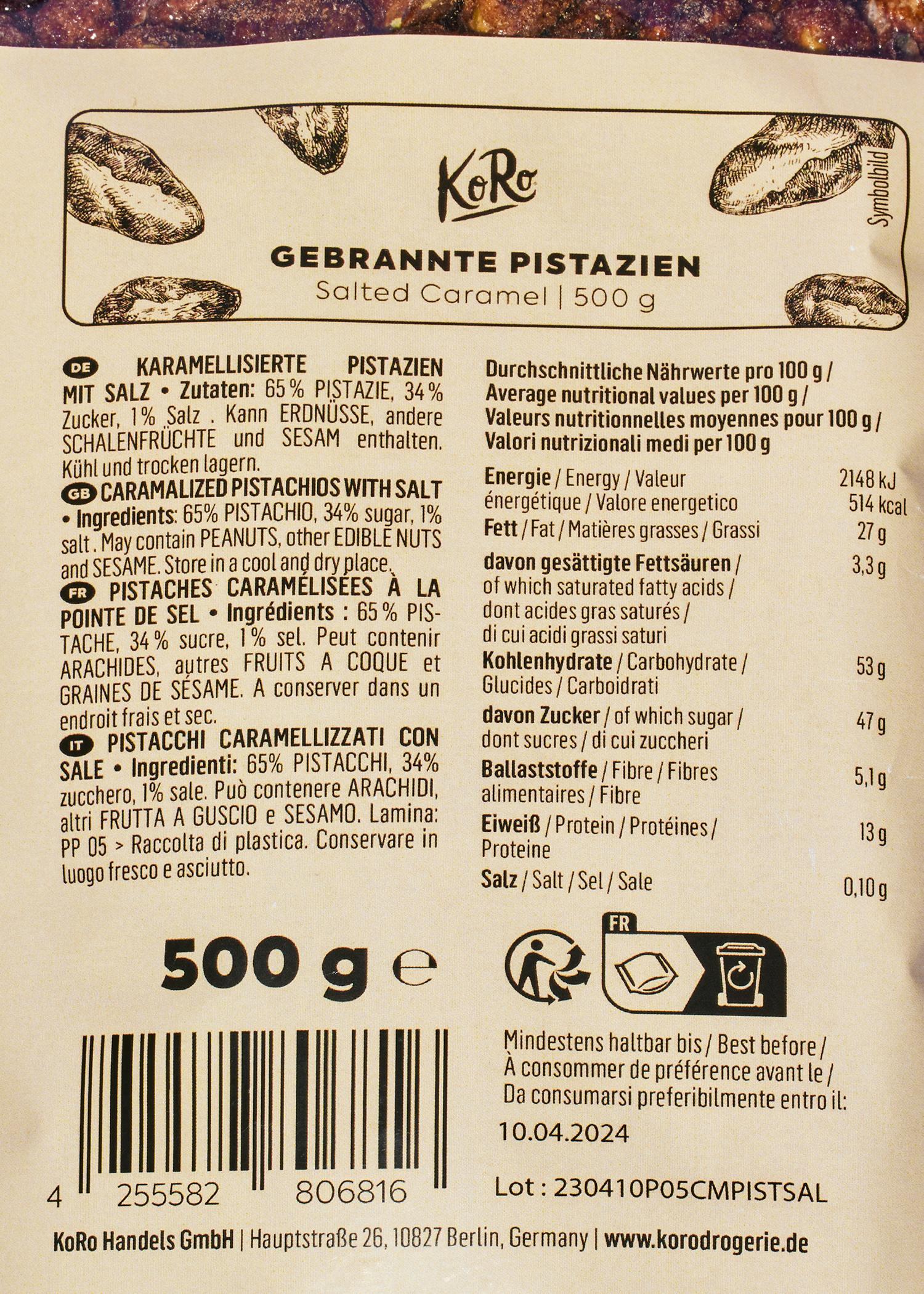 Pistacchi tostati al caramello salato | 500 g 4/7