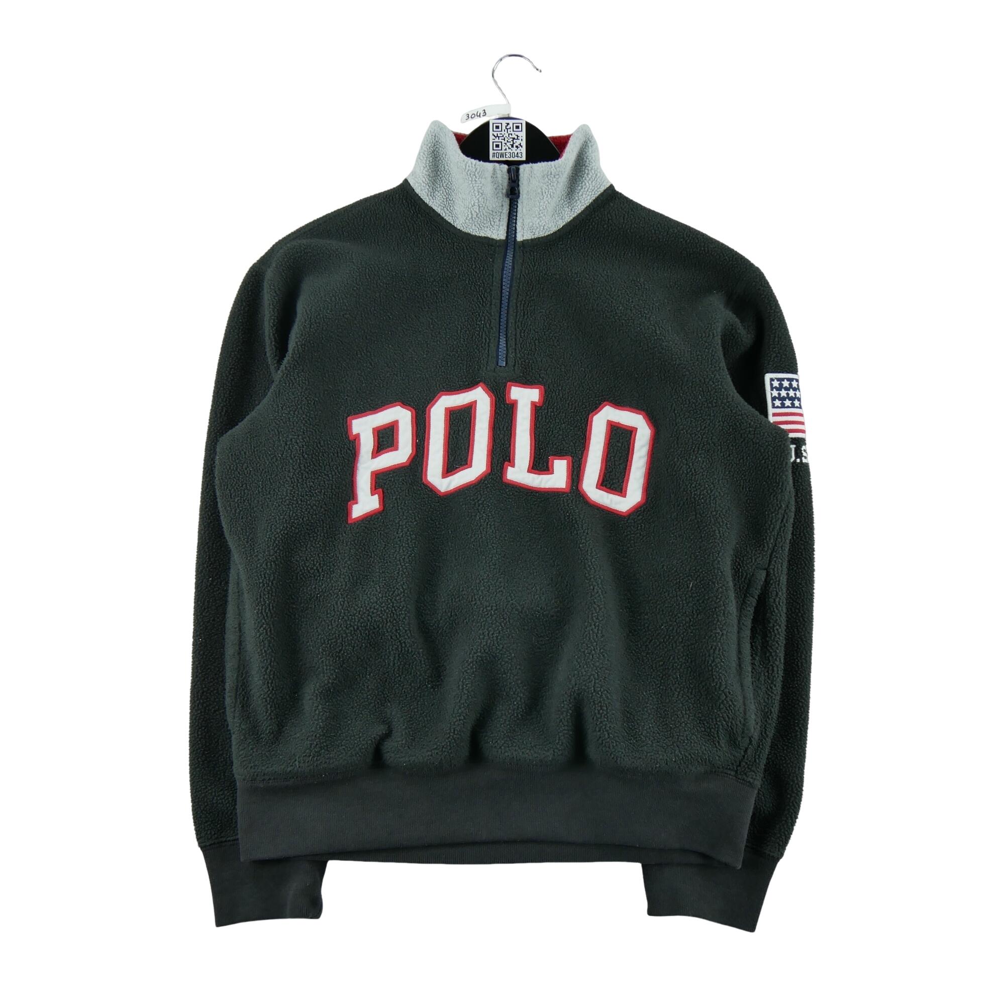 Polo Ralph Lauren Herren Fleecepullover USA Flagge schwarz 3/7
