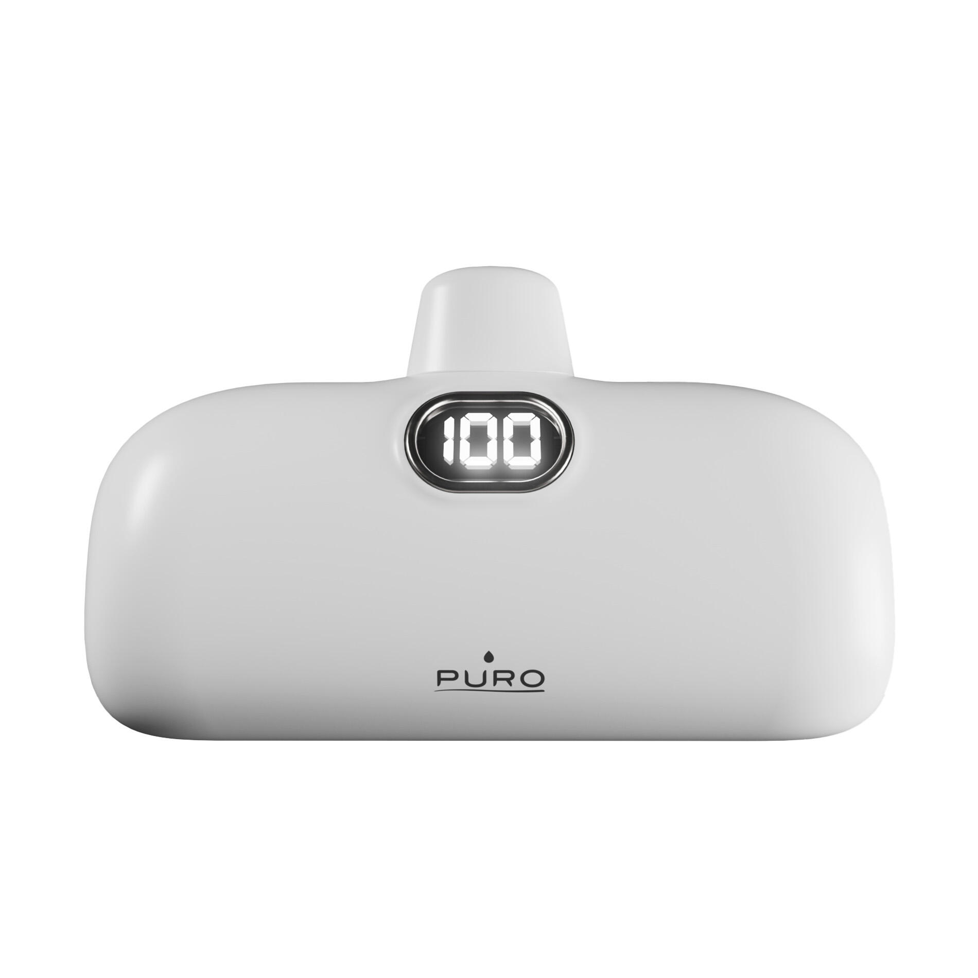 Power Bank 5000mAh USB-C con Connettore Integrato Plug 5 2/4