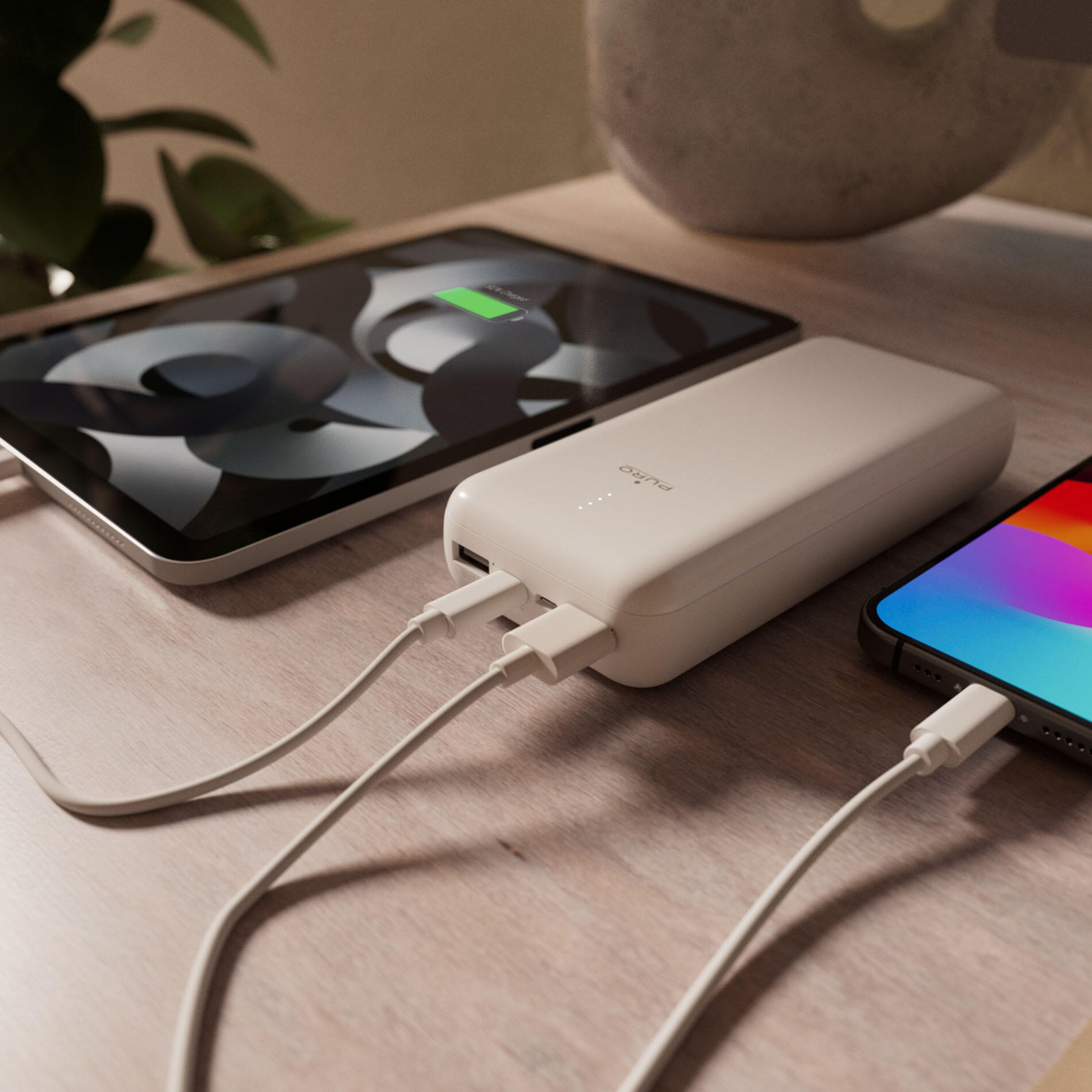 Power Bank 20000mAh USB-C + 2 USB-A Fast Charge Cavo Incluso 7/7