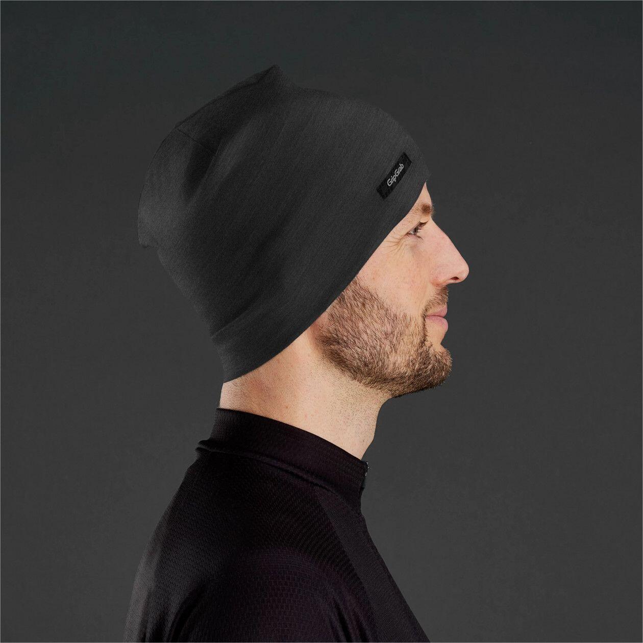 GripGrab Merino Polyfibre Lightweight Beanie Black 2/4
