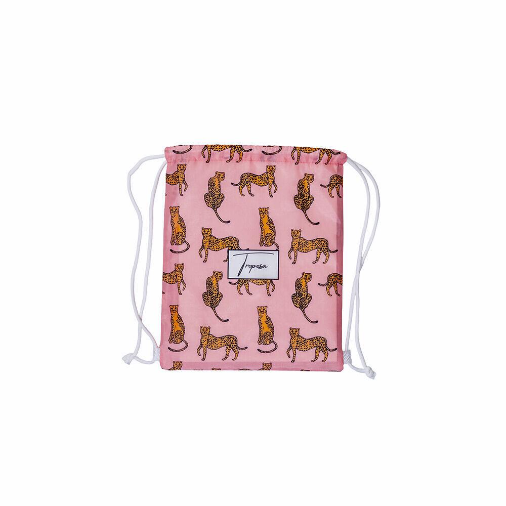 Poncho de Bain enfant 2-7 ans, rose motifs léopards 3/6