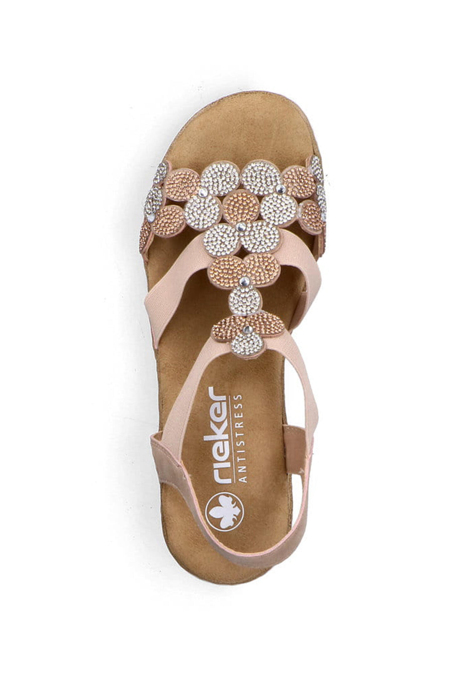 Rieker Damen Riemchensandalen V0613-90 Frauen Sandale Keilabsatz Rosa 4/5