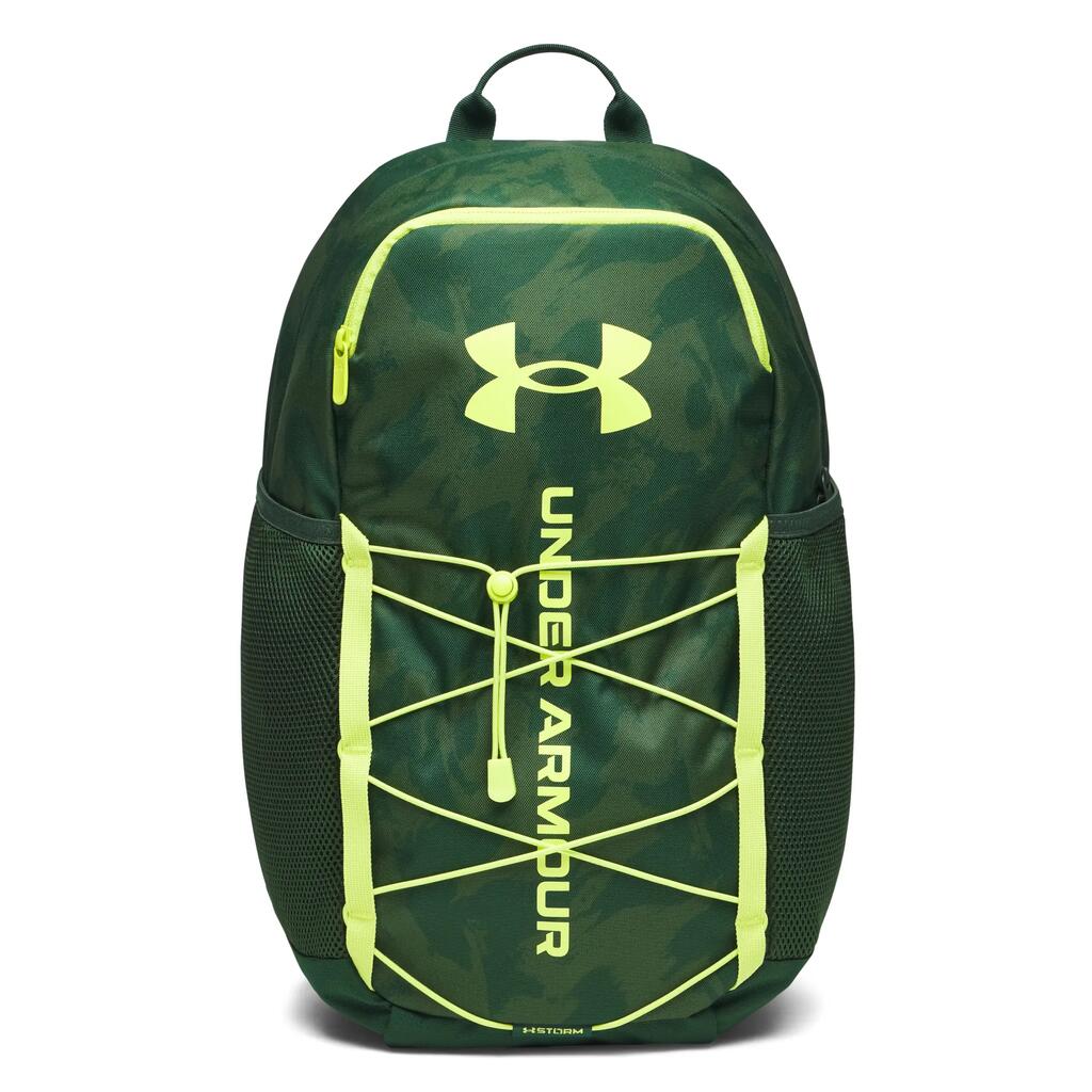 UA Hustle Sport 6.0 Backpack Under Armour Forest and Lime 26L