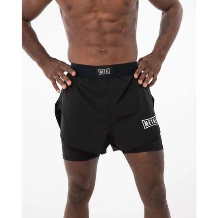 Short de combat 2 en 1 Metal Boxe
