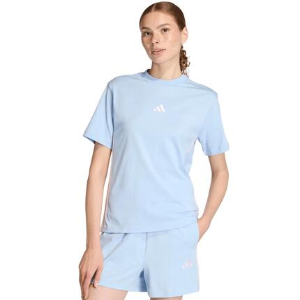 T-shirt ADIDAS femme 100% coton, coupe régulière, manches courtes, 3 bandes