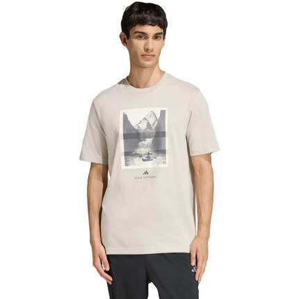 T-shirt ADIDAS pour homme, coupe classique, 100% coton, manches courtes, imprimé