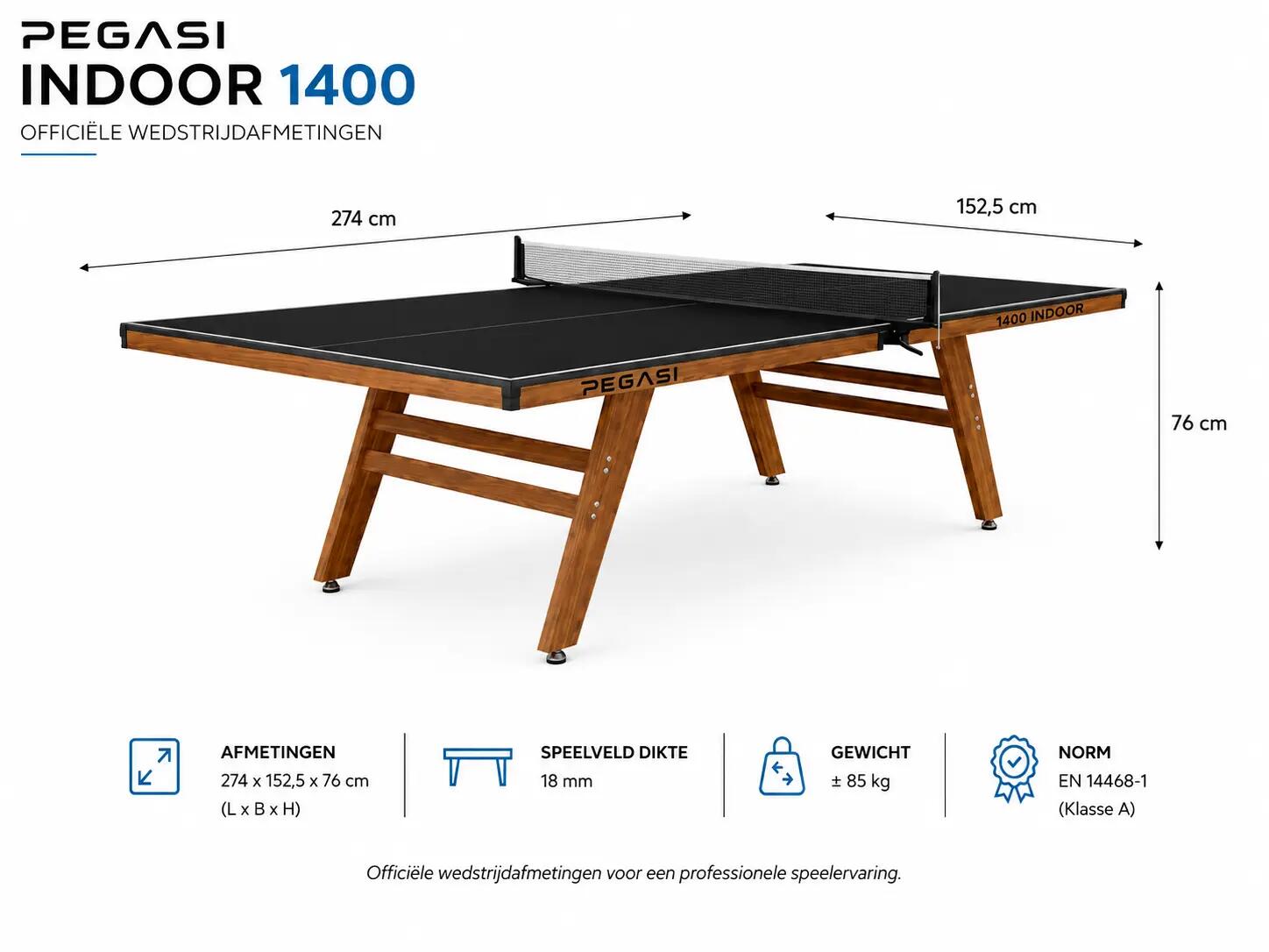 Tischtennisplatte Pegasi 1400 Indoor Black 2/2