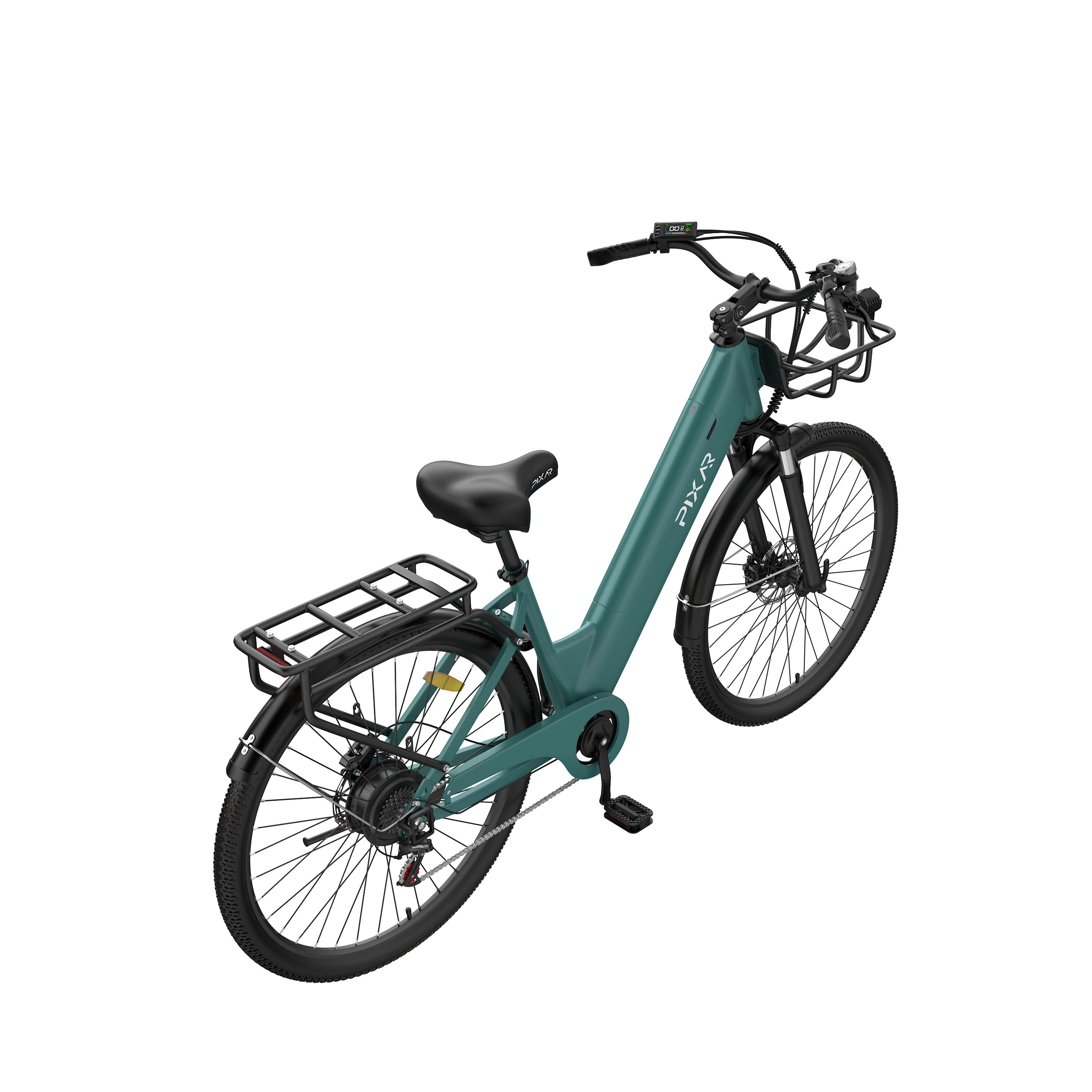 Bicicleta Elétrica Urbana PIXAR C1 PRO, Bateria 36V 18Ah 4/7