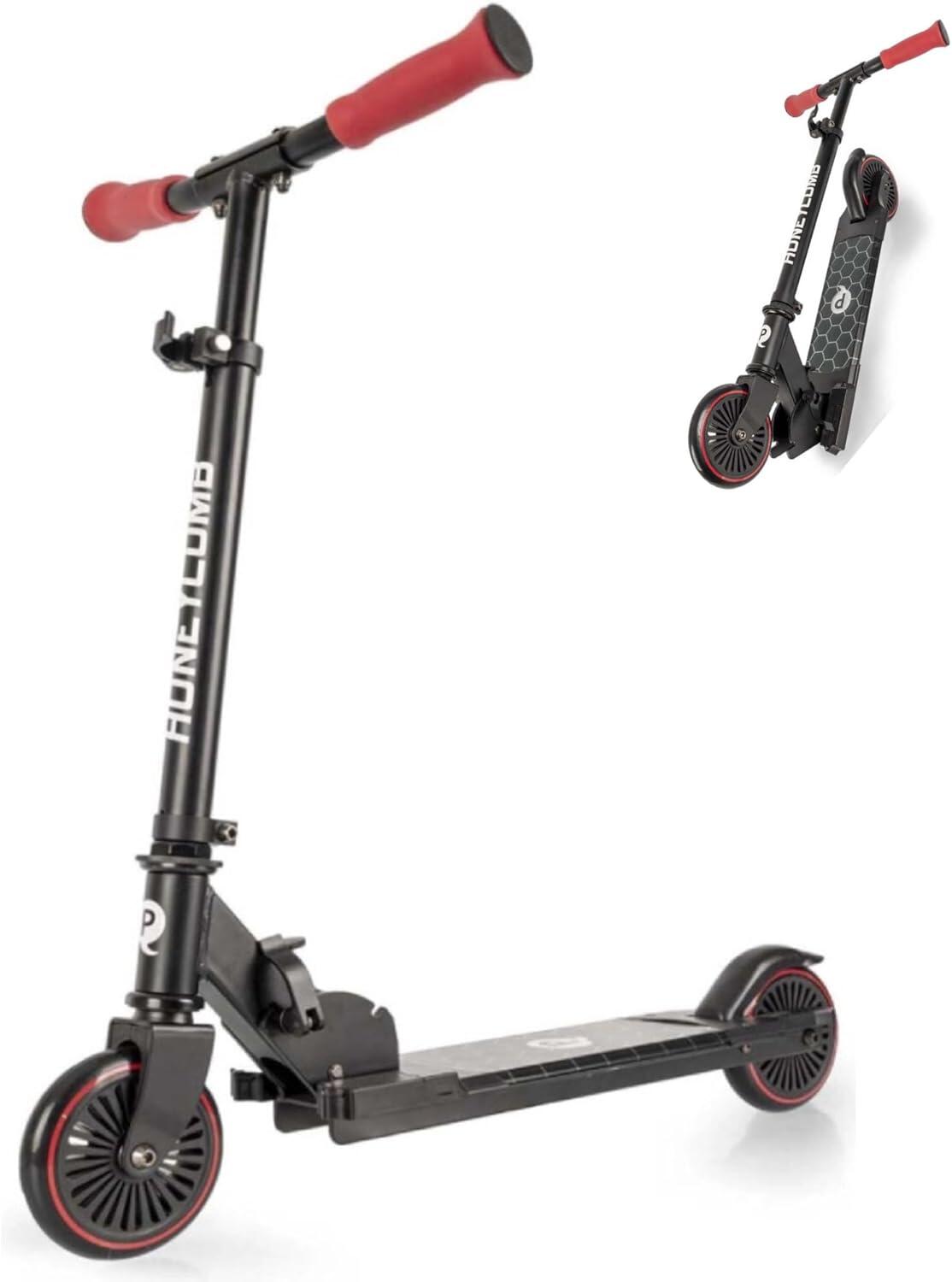 Trottinette enfant Qplay Honeycomb avec lumières LED sur le socle | Guidon régla 2/6