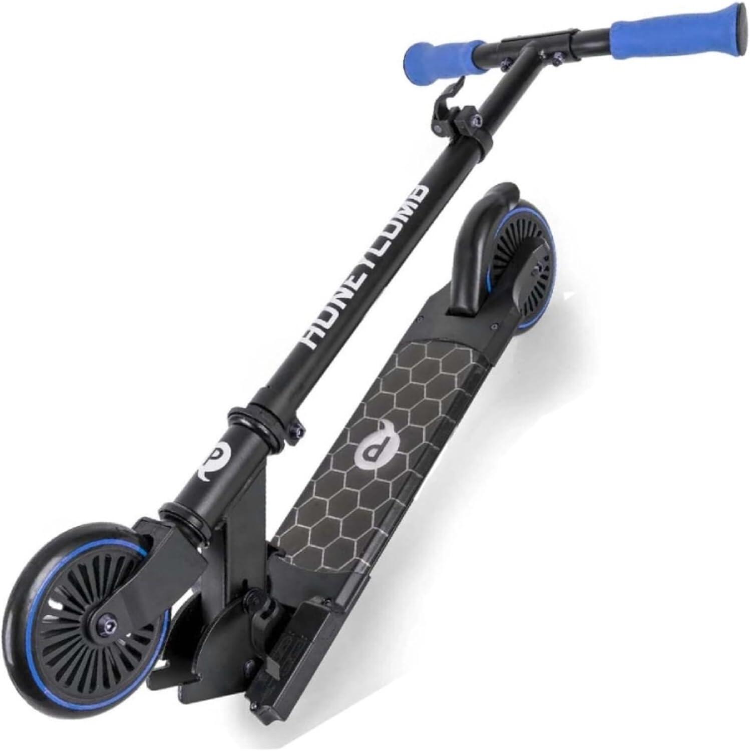 Trottinette enfant Qplay Honeycomb avec lumières LED sur le socle | Guidon régla 5/6